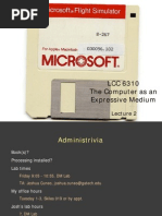 LCC 6310 The Computer As An Expressive Medium