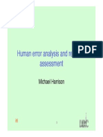 Human Error Analysis Harrison