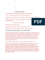 Respuesta Temario de Examen de Filosofia de La Religion.