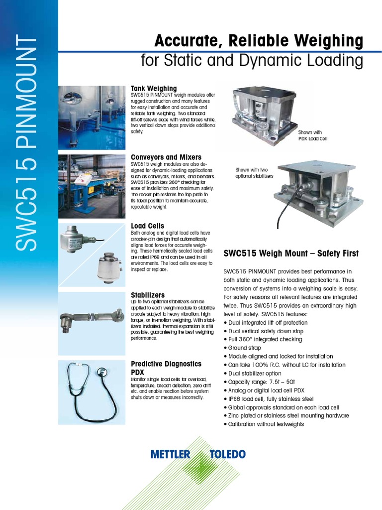 DataSheet SWC515 Pinmount WM en 111001 | PDF | Weighing Scale | Color
