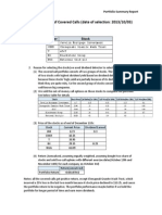 portfolio report sample