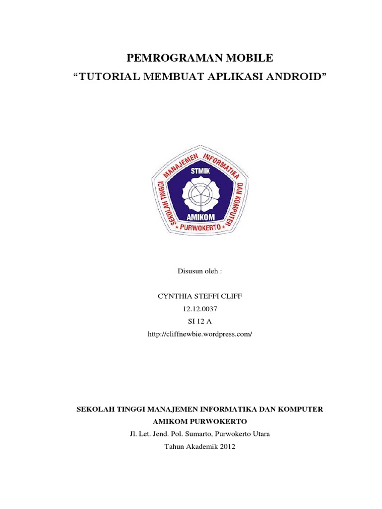 Pemrograman Mobile Pertemuan 1-7 | PDF