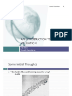 An Introduction To Valuation: Fall 2013 Aswath Damodaran