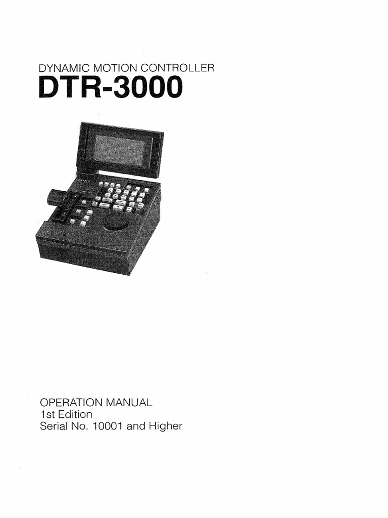 ★SONY DTコントローラ DTR-3000★ Sony DTR-3000 - Dynamic Motion Controller | PDF | Foreign Language