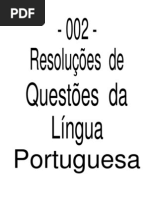 002 - Resolução de Questôes - Língua Portuguesa