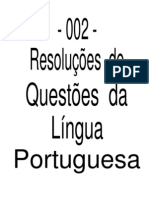 002 - Resolução de Questôes - Língua Portuguesa