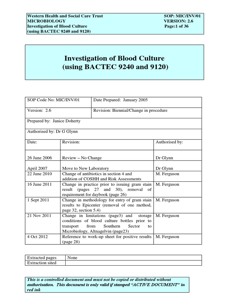Bactec 9240 y 9120 Revisar Pags 20 Al 32 | PDF | Sepsis | Infection