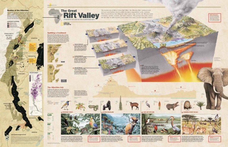 Africa Great Rift Valley Art | PDF | Volcano | Earth Sciences