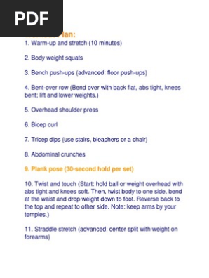 Workout Plan