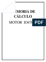Memoria de cálculo motor continental IO470-D