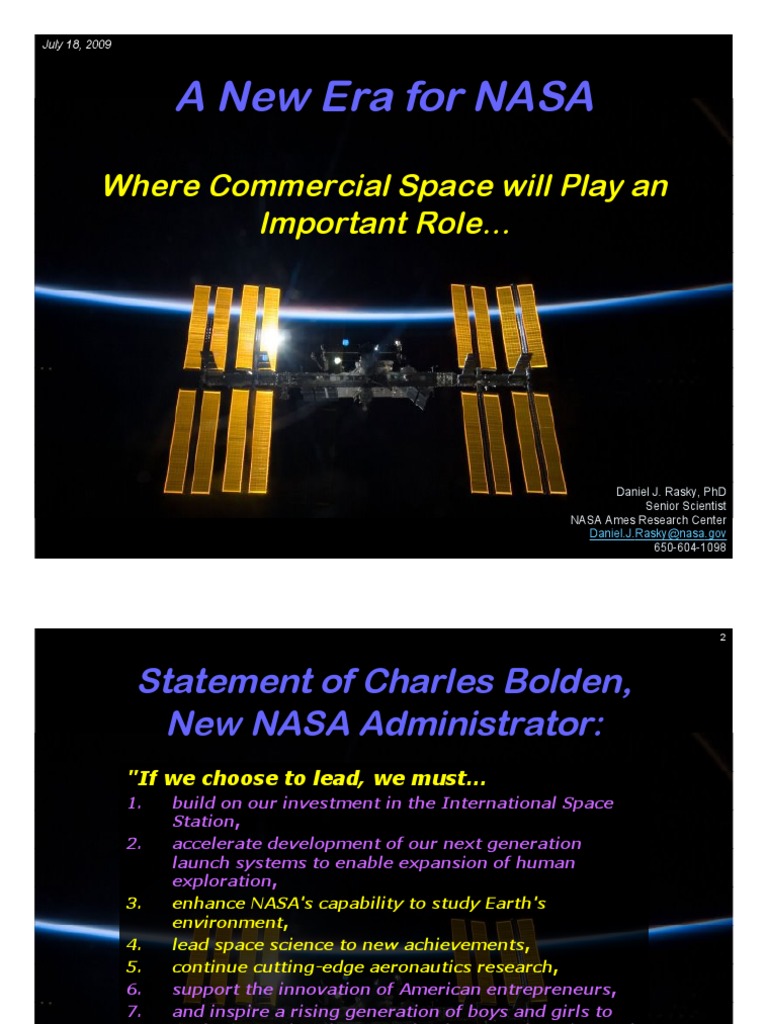 A New Era For NASA: Where Commercial Space Will Play An Important Role ...