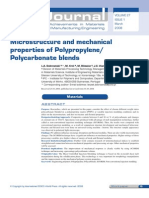 Microstructure and Mechanical Properties of Polypropylene/ Polycarbonate Blends