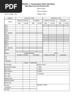 ANNEXURE - 5 Immunization Week Tally Sheet: Daily Report Form From Sessions Site