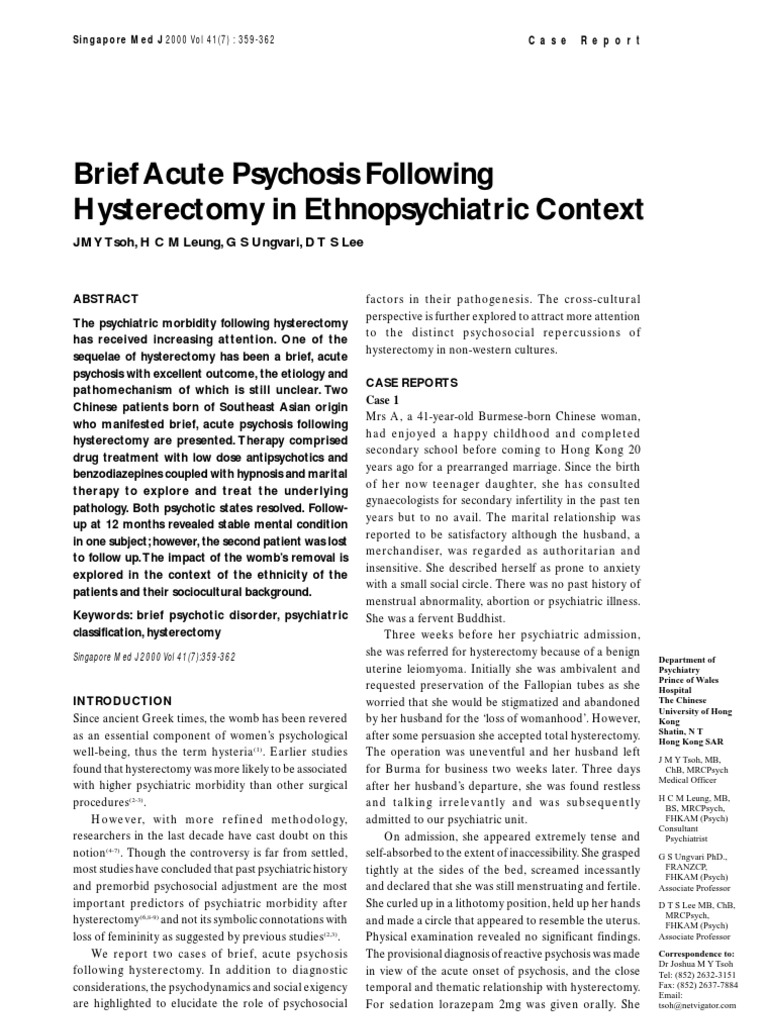 Brief Acute Psychosis Psychosis Psychiatry Free 30day Trial Scribd