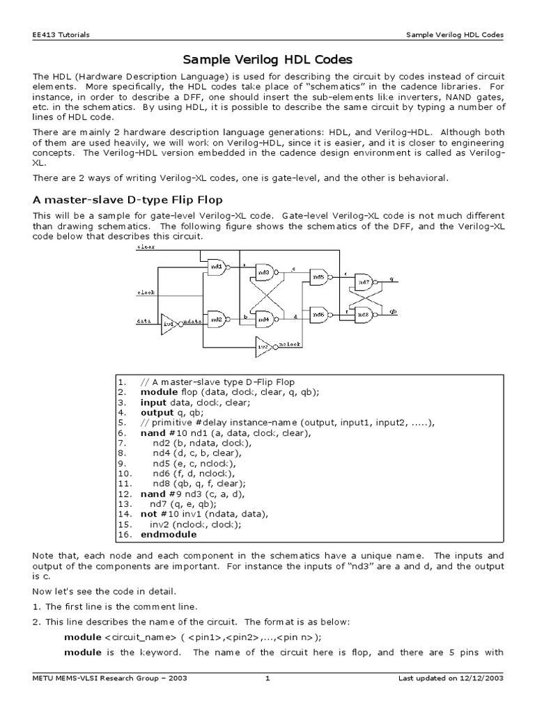 Verilog Sample | PDF