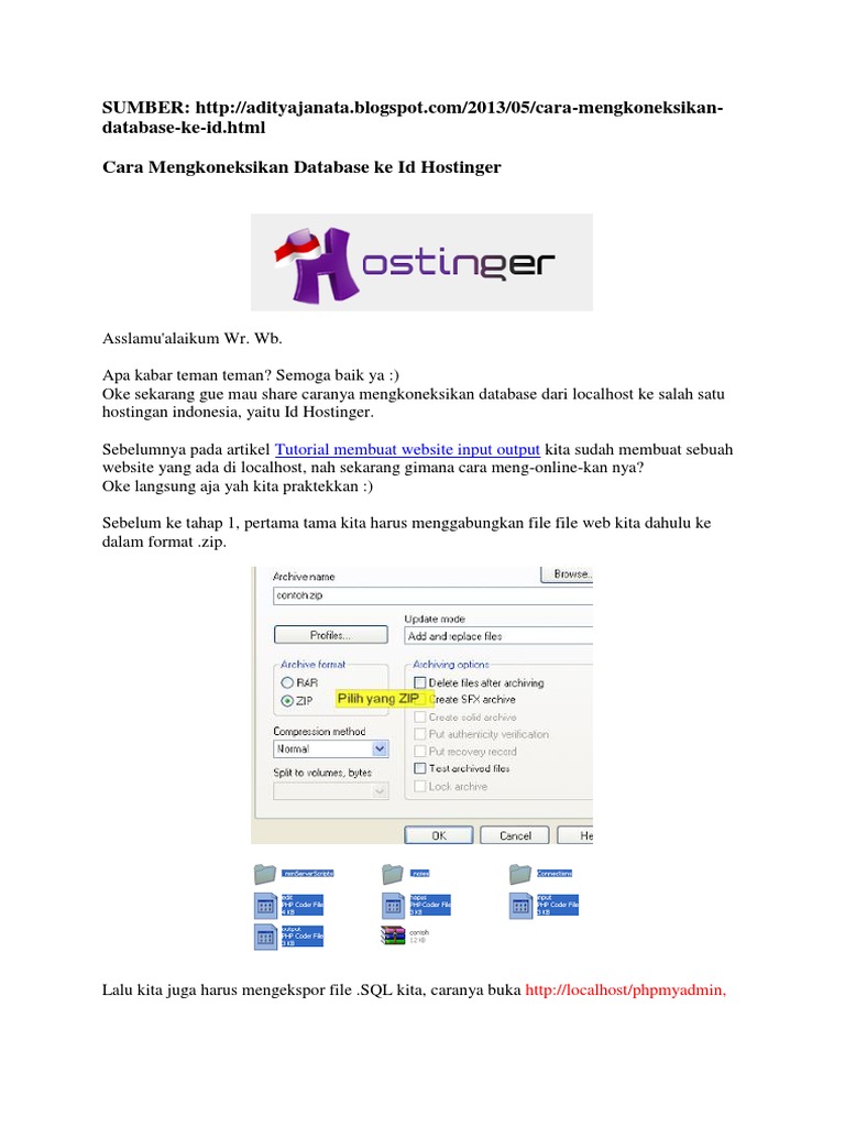Koneksi Database di Id Hostinger | PDF