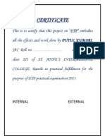 Certificate: Internal External