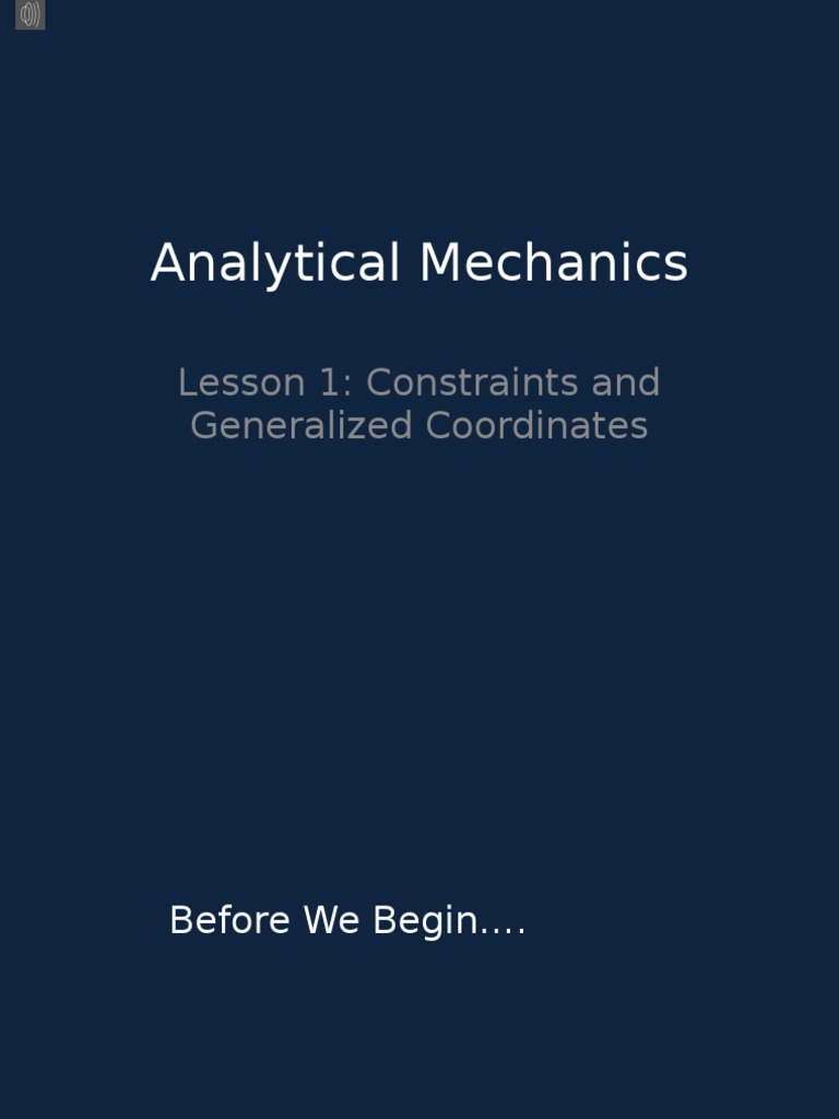 ANALYTICAL CLASSICAL MECHANICS visual data 3
