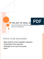 The Art of Oral Argument: Tips and Strategies For Effective Appellate Advocacy: Moot Court and Beyond