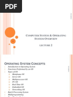 Lecture 2 Overview of Operating System