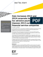 2013G_CM4021_Italy Increases 2013 and 2014 Corporate Income Tax Advance Payments