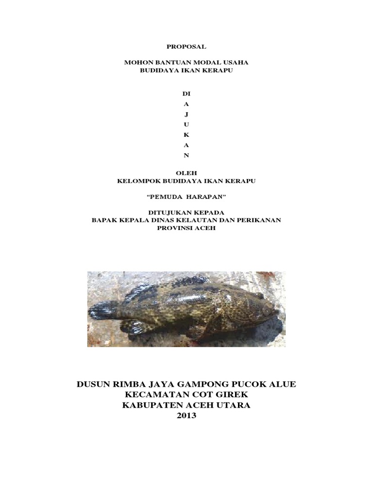 Proposal Ikan Kerapu