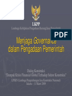 Menjaga Governance-Dialog Konstruksi LPJKN-11 Mar 2009