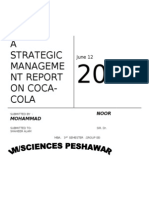 33315197 Strategic Management Report on Cocal Cola by Noor