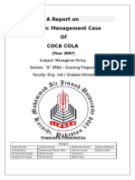 52513344 13886348 Coca Cola Report on Strategic Management Case 2007