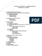 Proyecto Calidad y Logistica Su Importancia en Atencion Al Cliente