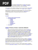 Escultura é uma arte que representa imagens plásticas em relevo total ou parcial