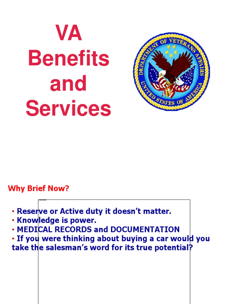 VA benefits information brochure