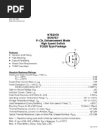 NTE2372 Mosfet P CH, Enhancement Mode High Speed Switch TO220 Type Package