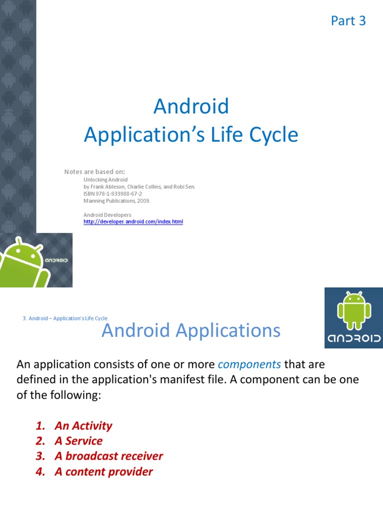 Android App Life Cycle Stages | PDF | Android (Operating System ...