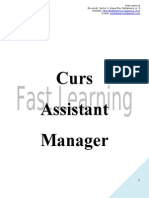 Curs Assistant Manager