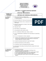 District Consolidated Report on Crucial Resources