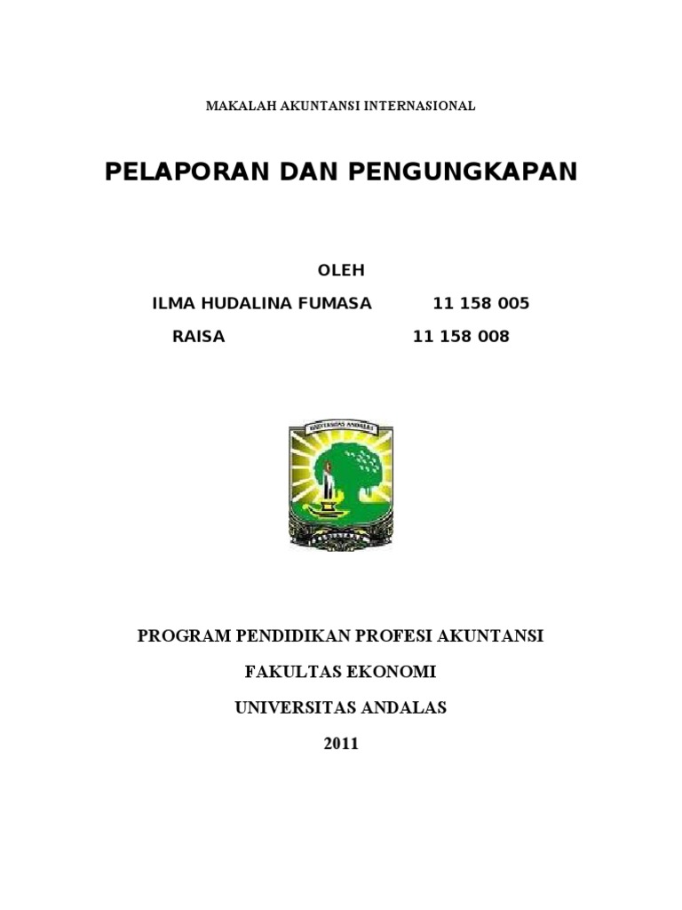 Makalah Akuntansi Internasional
