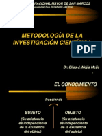 1 - Metodología de La Investigación Científica (Profesor Elias Mejia Mejia)