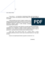 Carta de Candidatura para Estágio em Empresa