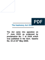 The Insolvency Act 2009 Updated