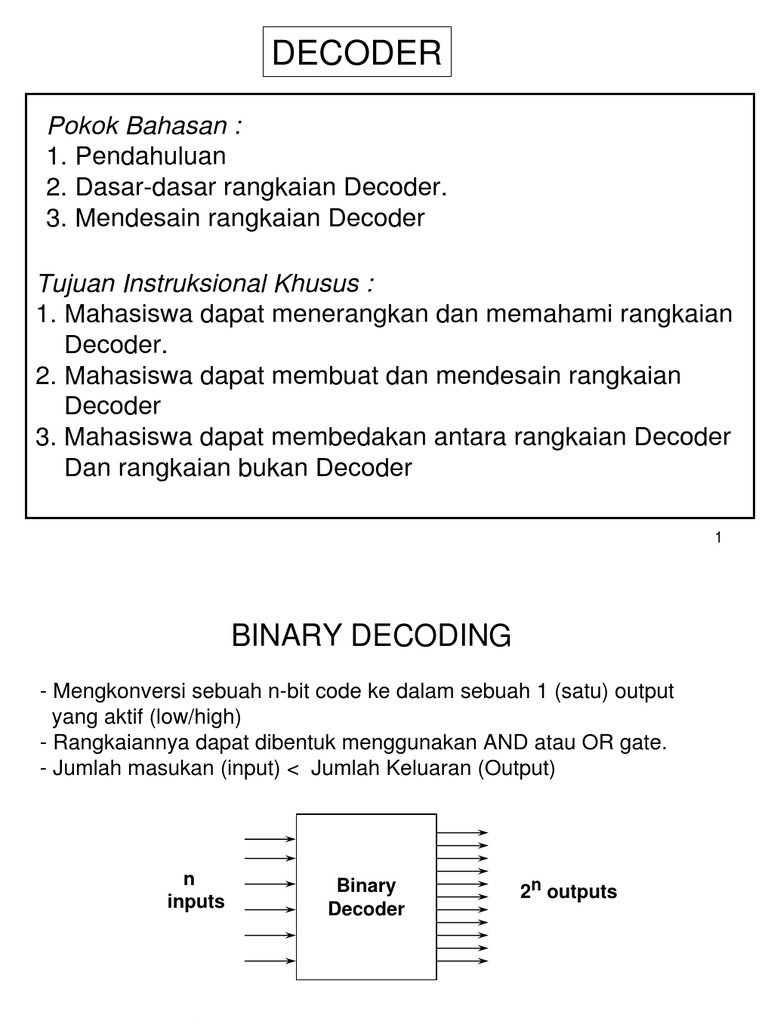 Decoder | PDF
