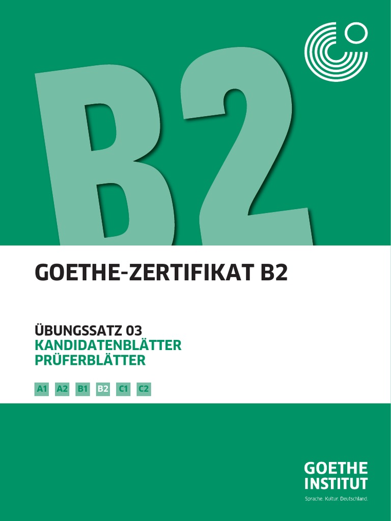 Goethe Zertifikat Deutsch B2 Modelltest