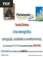 2013-14 Cartaz Do Debate de 6 de Janeiro Do Parlamento Dos Jovens.