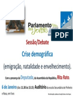 2013-14 Cartaz Do Debate de 6 de Janeiro Do Parlamento Dos Jovens.