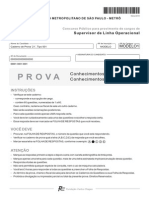 FCC 2010 Metro SP Supervisor de Linha Operacional Prova