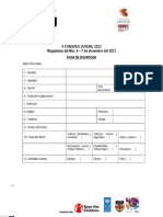 Ficha de Inscripcion 2013