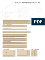 Materials, Supplies, & Cutting Diagram No. 160: King-Size Platform Bed