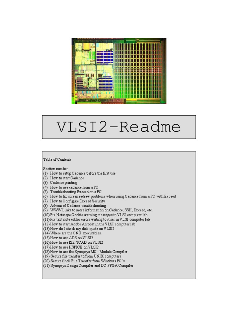 Vlsi2 Eas Asu Edu-Readme PDF | PDF | Secure Shell | Command Line Interface
