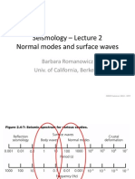 Seismology - Lecture 2 Normal Modes and Surface Waves: Barbara Romanowicz Univ. of California, Berkeley
