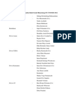 Analisis SWOT Nama-Nama Panitia